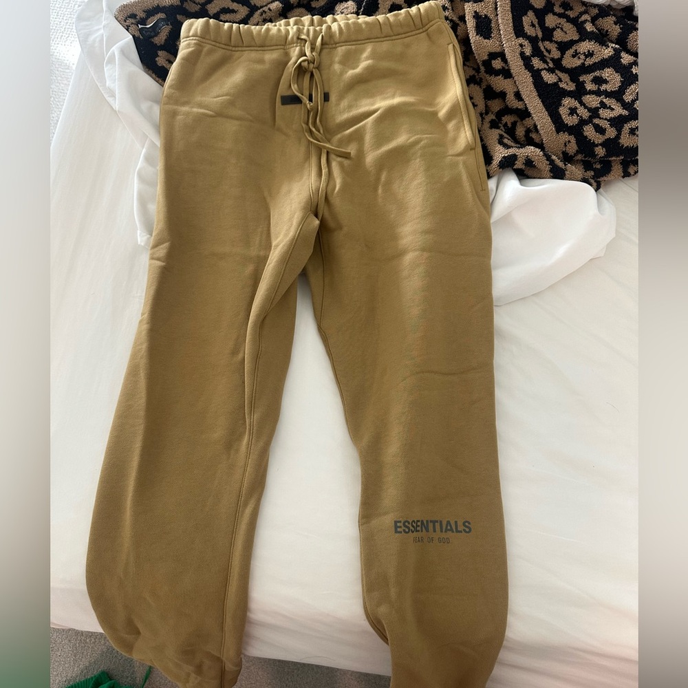 Essentials yellowish gold sweatpants
